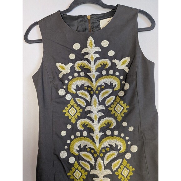 Anthropologie Embroidered Fountain Shift Dress by Tabitha Women's Sz 4 *Read - Picture 6 of 16